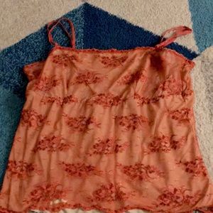 Orange spaghetti strap tank